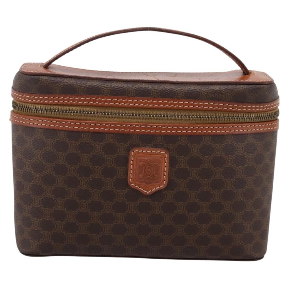 Celine Top Handle Vanity Box Triomphe Coated Canvas